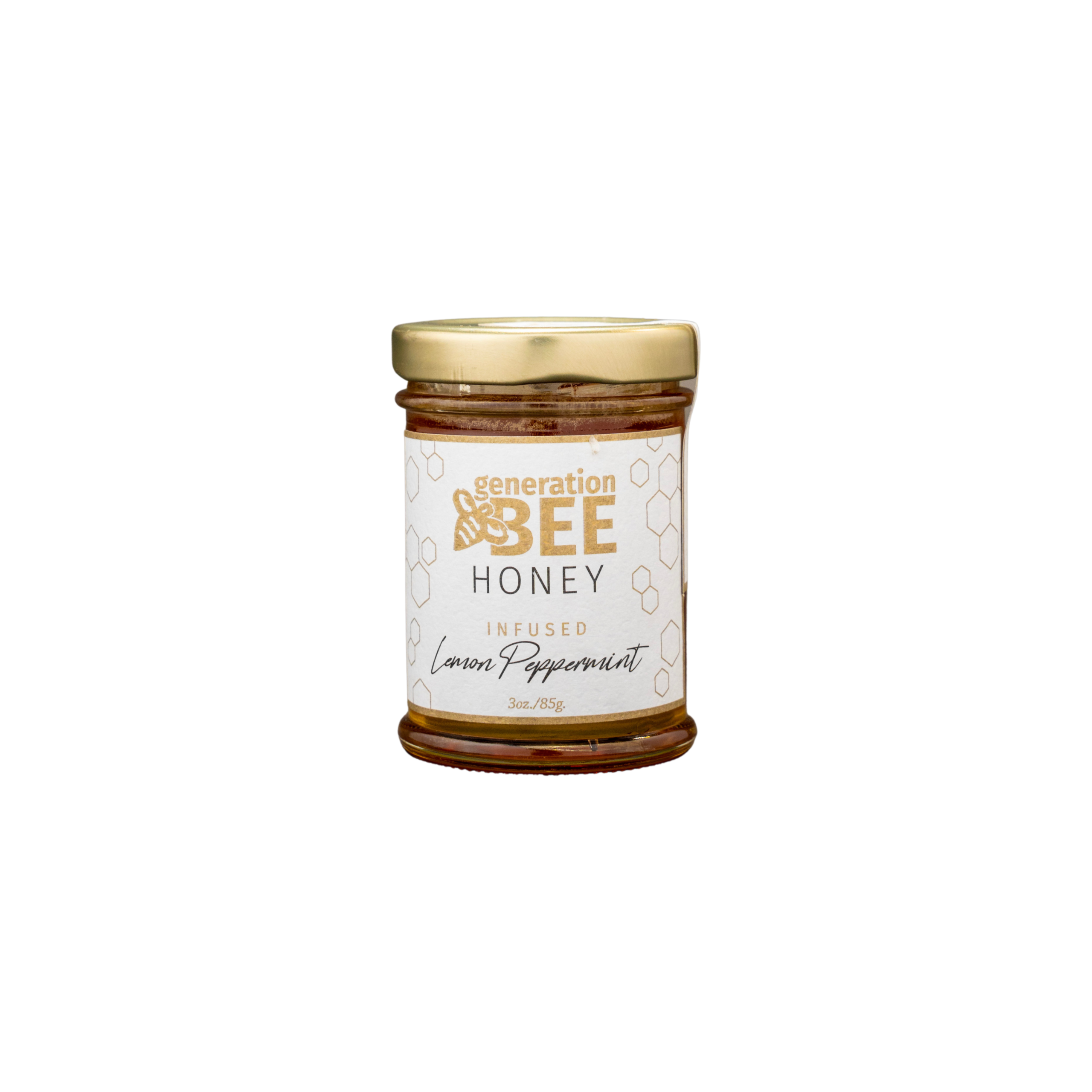 Generation Bee - Hand Crafted Flavor Infused Honey Jars - Lemon Peppermint - 3 oz