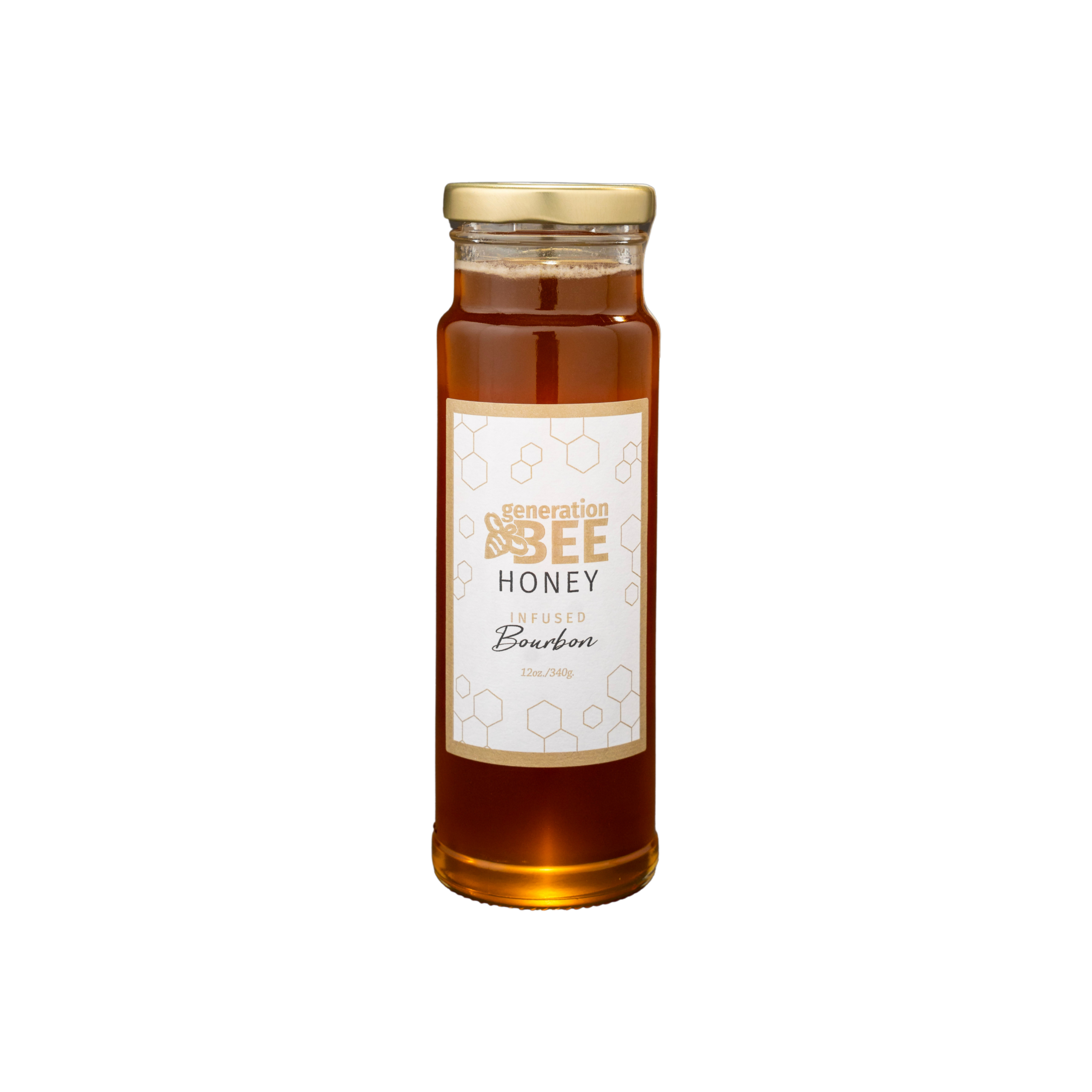 Generation Bee - Hand Crafted Flavor Infused Honey Jars - Bourbon - 12 oz