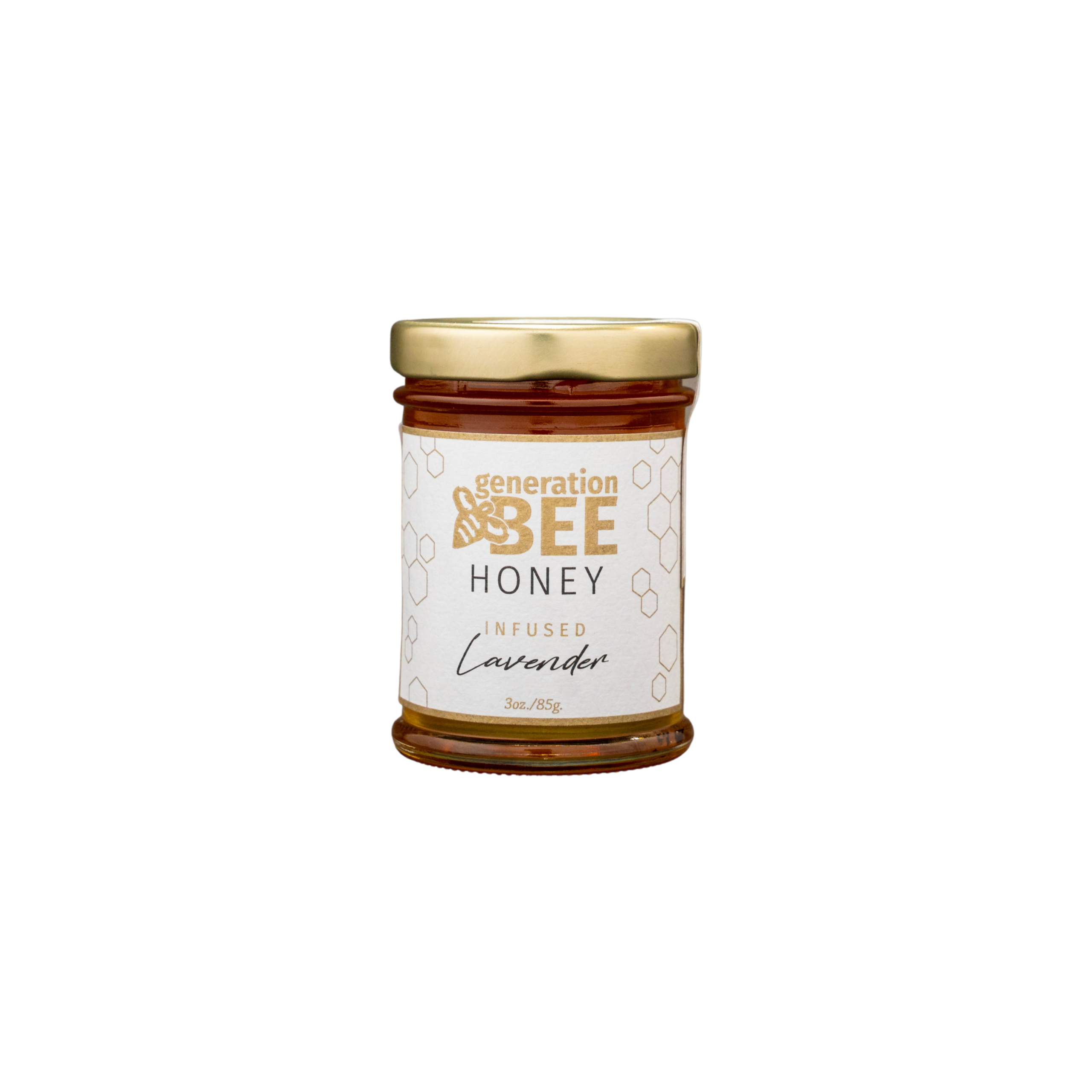 Generation Bee - Hand Crafted Flavor Infused Honey Jars - Lavender - 3 oz