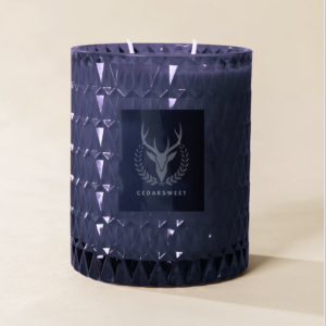 Poured New York - Double Wick Vintage Etched Glass Soy Coconut Wax Candle - 22 oz - 100 HR - CEDARSWEET