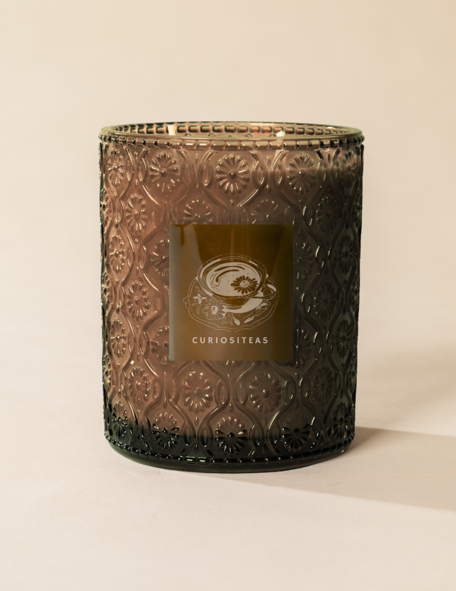 Poured New York - Double Wick Vintage Etched Glass Soy Coconut Wax Candle - 22 oz - 100 HR - CURIOSITEAS