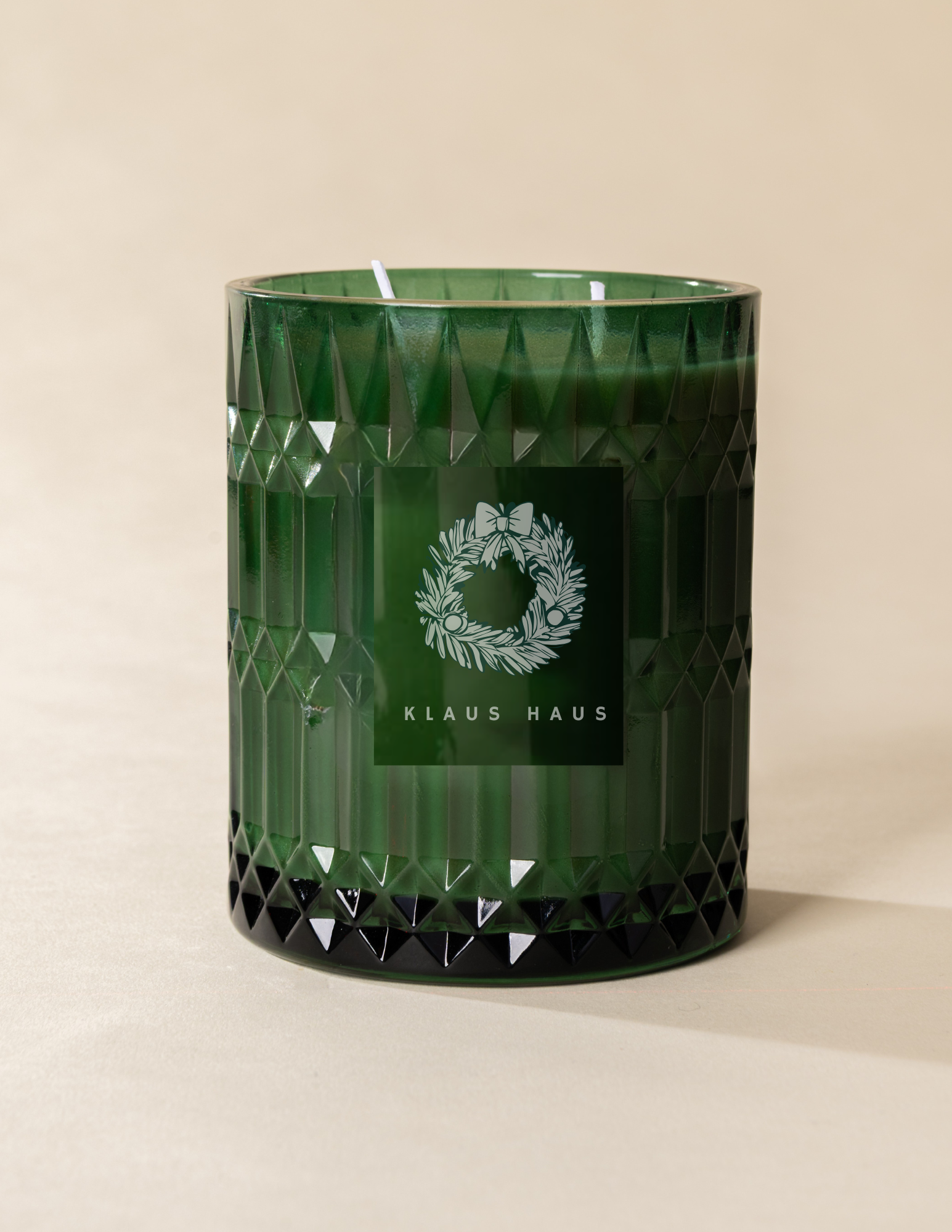 Poured New York - Double Wick Vintage Etched Glass Soy Coconut Wax Candle - 22 oz - 100 HR - KLAUS HAUS