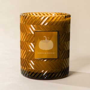 Poured New York - Double Wick Vintage Etched Glass Soy Coconut Wax Candle - 22 oz - 100 HR - PUMPKIN MOMENT