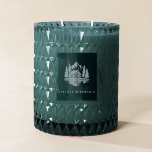 Poured New York - Double Wick Vintage Etched Glass Soy Coconut Wax Candle - 22 oz - 100 HR - UPSTATE HIBERNATE