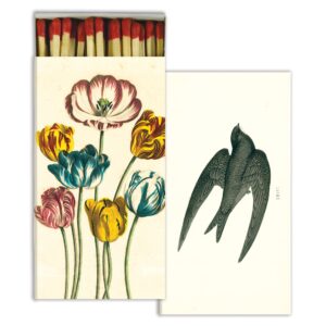 HomArt – Decorative Matchboxes – VARIEGATED TULIPS & SWIFT