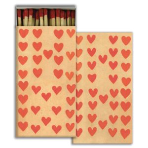 HomArt – Decorative Matchboxes – HEART ROWS