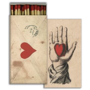 HomArt – Decorative Matchboxes – LOVE LETTER, HAND WITH HEART