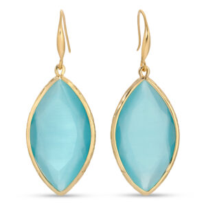 Splendid Iris - Jordan Marquis Stone Drop Earrings - AQUA