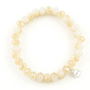 Liza's - Clarksville Nude Collection - German Crystal Beaded Bracelet 8mm - BEIGE