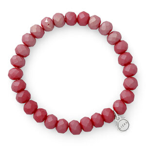 Liza's - Clarksville Nude Collection - German Crystal Beaded Bracelet 8mm - BLACKBERRY