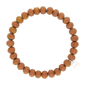 Liza's - Clarksville Nude Collection - German Crystal Beaded Bracelet 8mm - CARAMEL