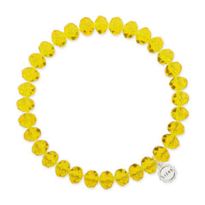 Liza's - Clarksville Fire Collection - German Crystal Beaded Bracelet 8mm - CITRINE