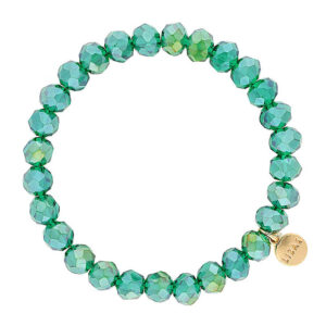 Liza's - Clarksville Ocean Collection - German Crystal Beaded Bracelet 8mm - FERN GREEN