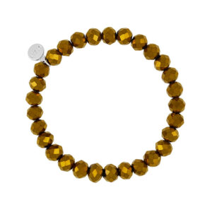 Liza's - Clarksville Sky Night Collection - German Crystal Beaded Bracelet 8mm - GOLD