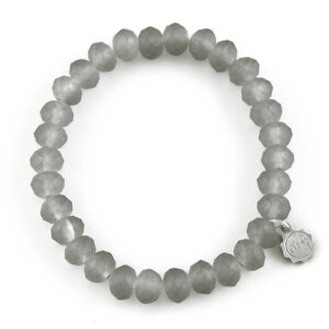 Liza's - Clarksville Sky Night Collection - German Crystal Beaded Bracelet 8mm - GREY