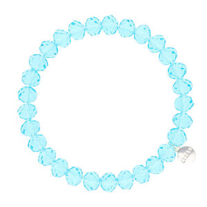 Liza's - Clarksville Sky Night Collection - German Crystal Beaded Bracelet 8mm - ICE BLUE