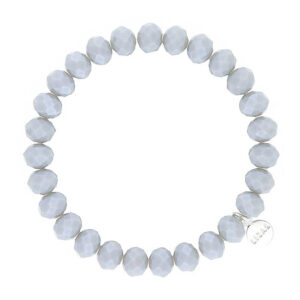 Liza's - Clarksville Sky Night Collection - German Crystal Beaded Bracelet 8mm - LIGHT GREY