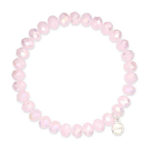 Liza's - Clarksville Euphoric Collection - German Crystal Beaded Bracelet 8mm - LIGHT ROSE