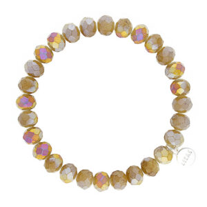 Liza's - Clarksville Nude Collection - German Crystal Beaded Bracelet 8mm - OLIVINE