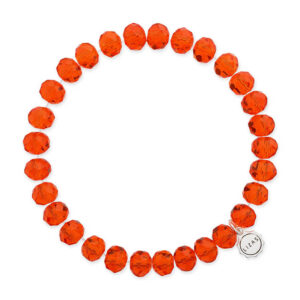 Liza's - Clarksville Fire Collection - German Crystal Beaded Bracelet 8mm - ORANGE
