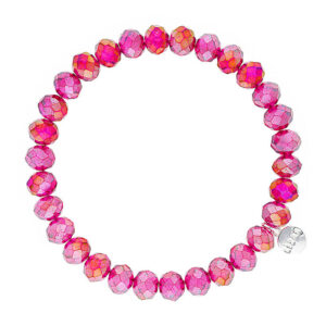 Liza's - Clarksville Euphoric Collection - German Crystal Beaded Bracelet 8mm - PLUM