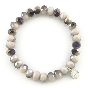 Liza's - Clarksville Nude Collection - German Crystal Beaded Bracelet 8mm - TAUPE