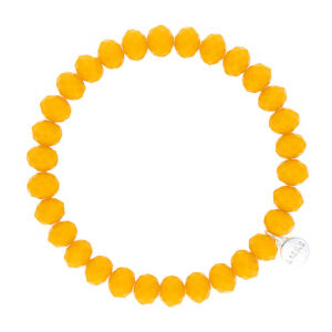 Liza's - Clarksville Fire Collection - German Crystal Beaded Bracelet 8mm - VANILLA