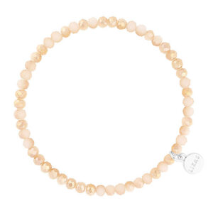 Liza's - Knoxville Nude Collection - German Crystal Beaded Bracelet 4mm - BEIGE