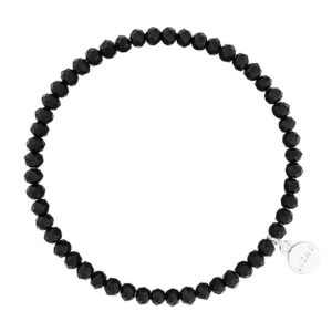 Liza's - Knoxville Sky Night Collection - German Crystal Beaded Bracelet 4mm - BLACK