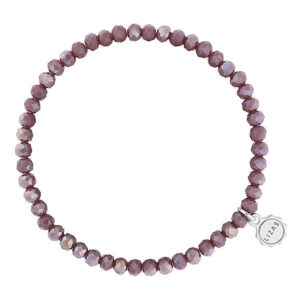 Liza's - Knoxville Euphoric Collection - German Crystal Beaded Bracelet 4mm - BLACKBERRY