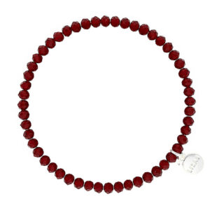 Liza's - Knoxville Fire Collection - German Crystal Beaded Bracelet 4mm - BORDEAUX