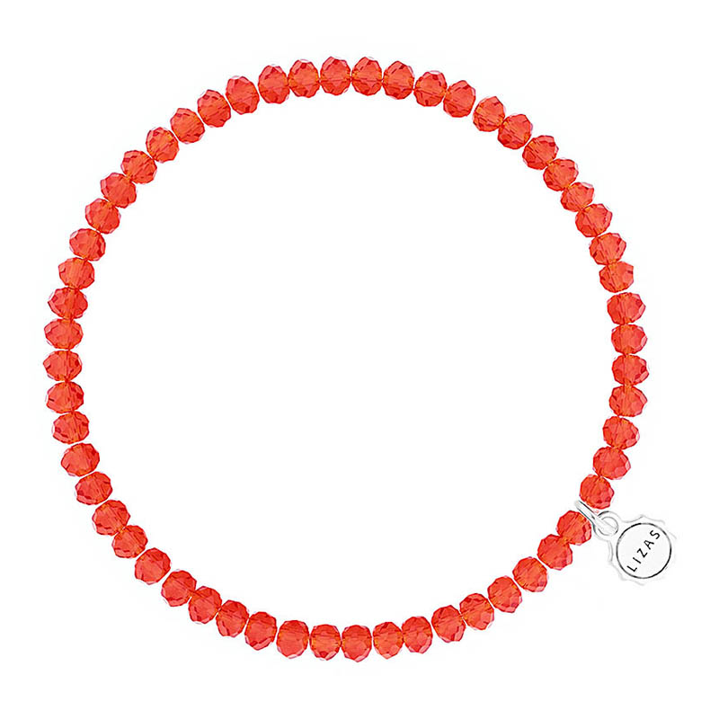 Liza's - Knoxville Fire Collection - German Crystal Beaded Bracelet 4mm - CHERRY