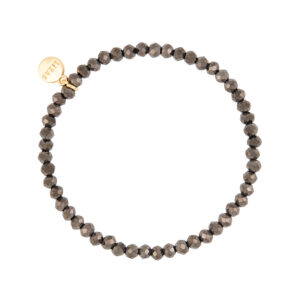 Liza's - Knoxville Forest Collection - German Crystal Beaded Bracelet 4mm - DARK MOCCA