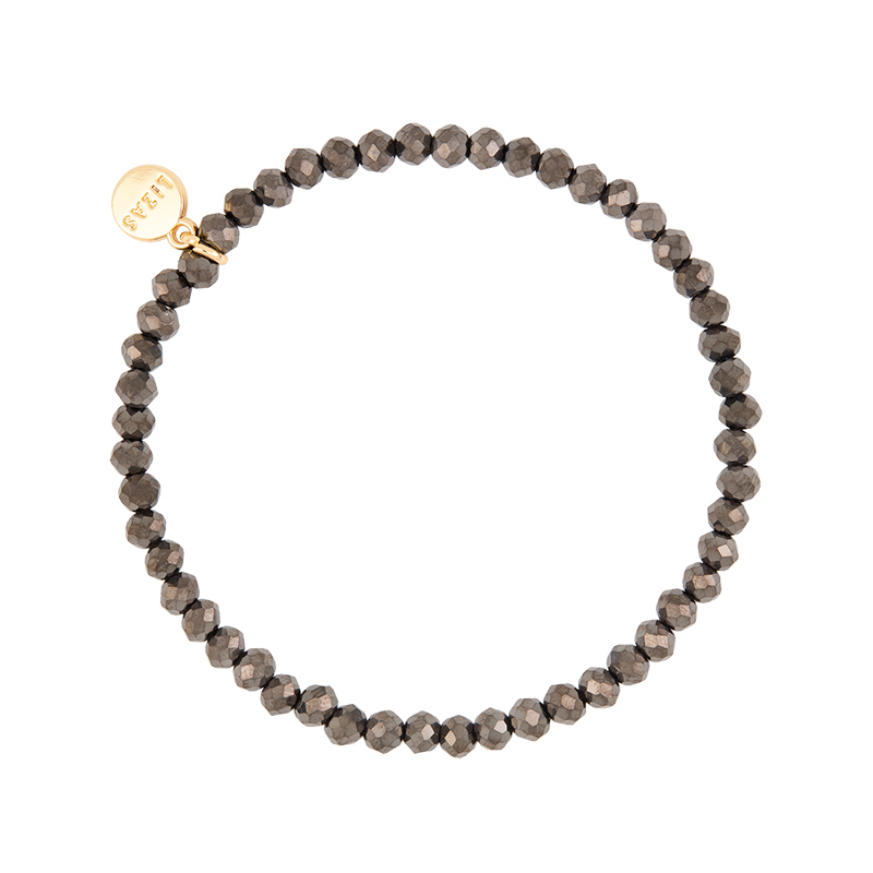 Liza's - Knoxville Forest Collection - German Crystal Beaded Bracelet 4mm - DARK MOCCA