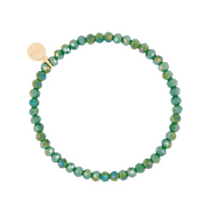 Liza's - Knoxville Forest Collection - German Crystal Beaded Bracelet 4mm - FIR GREEN