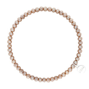 Liza's - Knoxville Nude Collection - German Crystal Beaded Bracelet 4mm - GREIGE