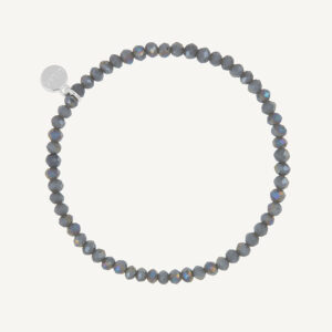 Liza's - Knoxville Sky Night Collection - German Crystal Beaded Bracelet 4mm - GREY