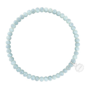 Liza's - Knoxville Ocean Collection - German Crystal Beaded Bracelet 4mm - ICE BLUE