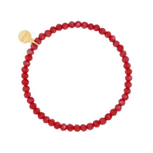 Liza's - Knoxville Fire Collection - German Crystal Beaded Bracelet 4mm - CORAL