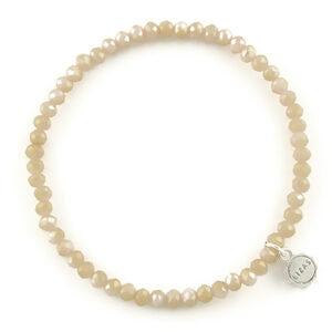 Liza's - Knoxville Nude Collection - German Crystal Beaded Bracelet 4mm - LATTE