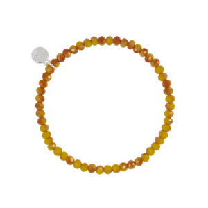 Liza's - Knoxville Fire Collection - German Crystal Beaded Bracelet 4mm - LIGHT ORANGE