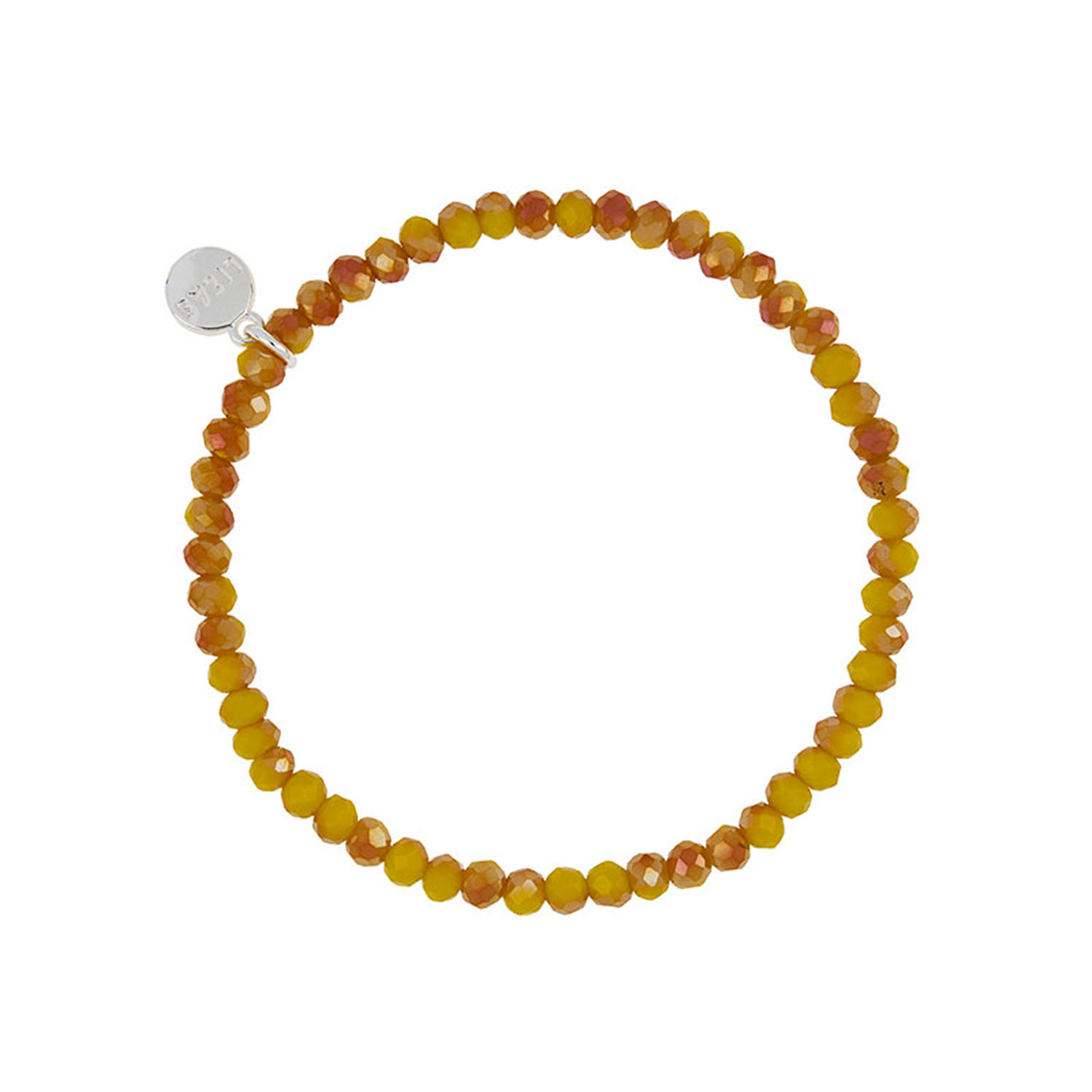 Liza's - Knoxville Fire Collection - German Crystal Beaded Bracelet 4mm - LIGHT ORANGE
