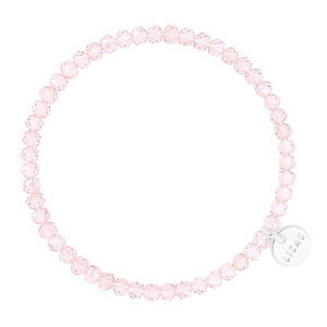 Liza's - Knoxville Euphoric Collection - German Crystal Beaded Bracelet 4mm - MISTY ROSE