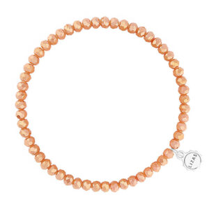 Liza's - Knoxville Nude Collection - German Crystal Beaded Bracelet 4mm - ORANGE