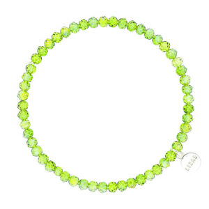 Liza's - Knoxville Forest Collection - German Crystal Beaded Bracelet 4mm - PERIDOT