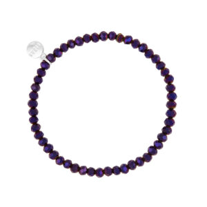 Liza's - Knoxville Euphoric Collection - German Crystal Beaded Bracelet 4mm - PLUM SHINE