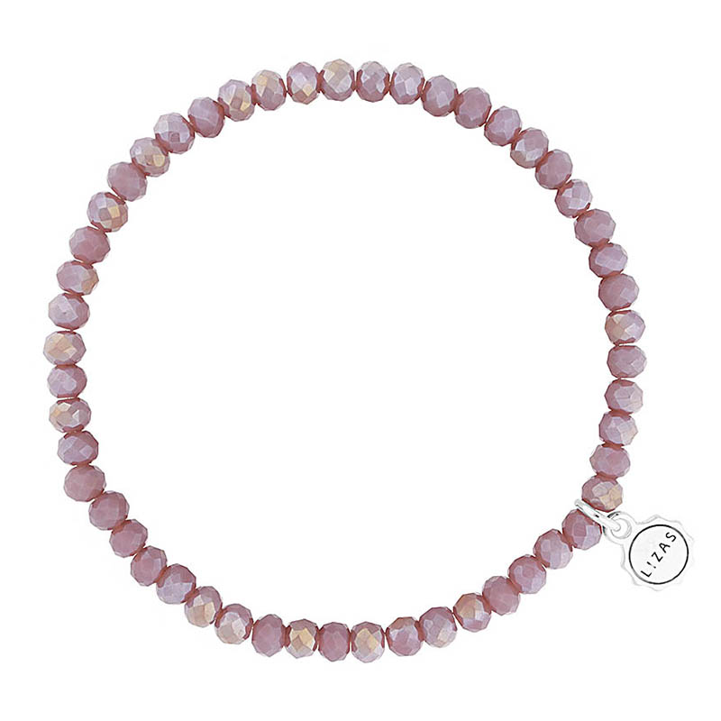 Liza's - Knoxville Euphoric Collection - German Crystal Beaded Bracelet 4mm - PLUM