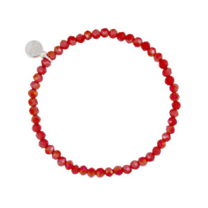 Liza's - Knoxville Fire Collection - German Crystal Beaded Bracelet 4mm - RED
