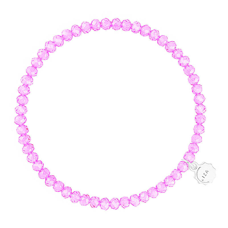 Liza's - Knoxville Euphoric Collection - German Crystal Beaded Bracelet 4mm - SOFT ROSE