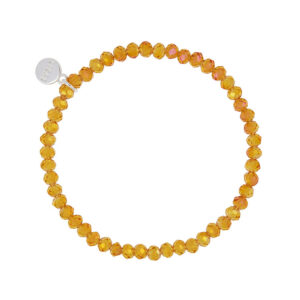 Liza's - Knoxville Fire Collection - German Crystal Beaded Bracelet 4mm - SUNSHINE